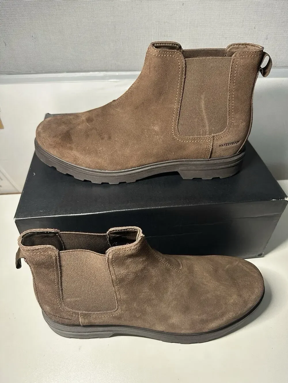 Sorel Men's Cyprus Chelsea Waterproof Boot Tobacco/Blackened Brown Sz 12